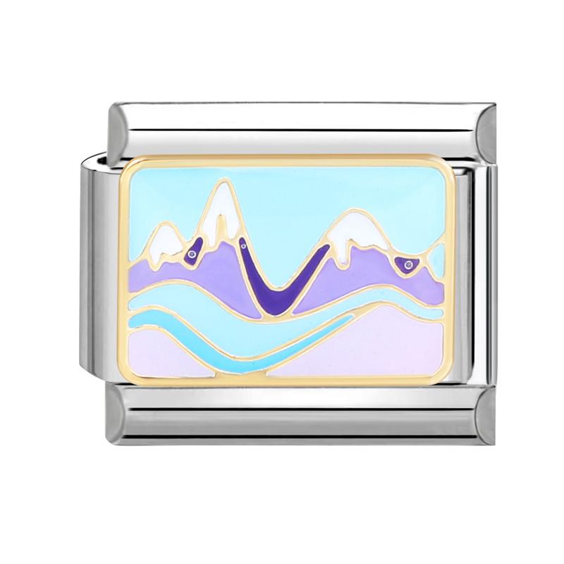 Fashion Flowers Devil Eyes Heart Butterfly Cherry Italian Charm Links Stainless Steel Fit 9mm Bracelet Zircon DIY Making Gifts