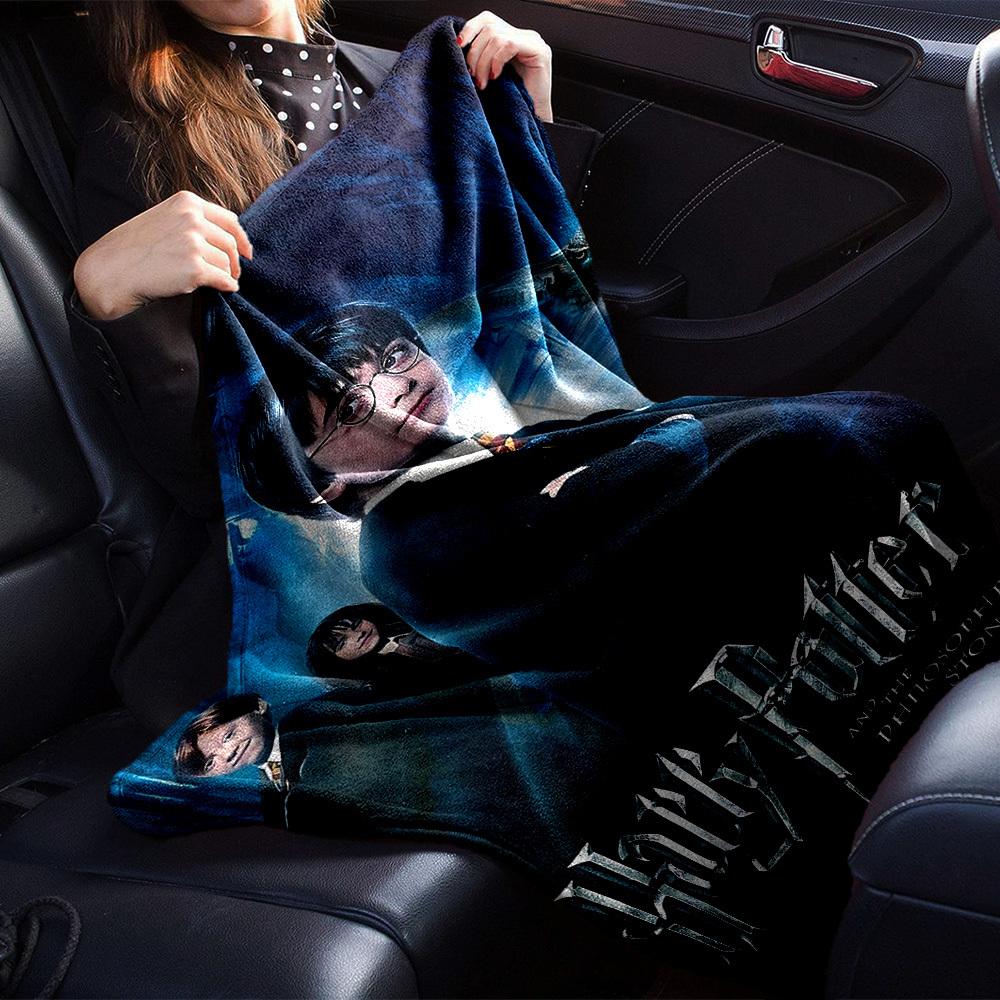 1pc Harry Potter and the Philosopher's Stone Flannel Blanket Soft Warm Throw for Home, Office, Travel, All-Season Cozy Bedding GiftL1207