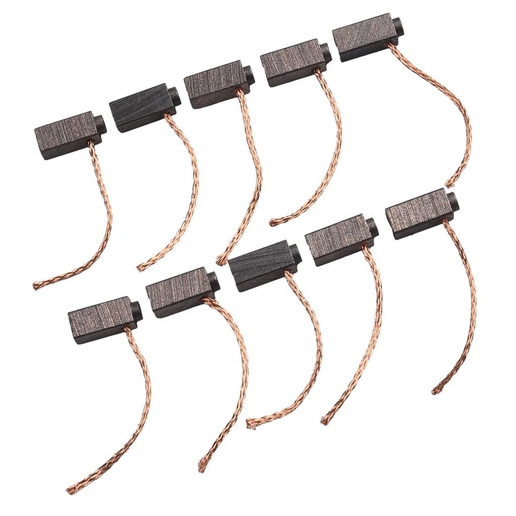 Carbon Brushes Kit 10pcs Motor Brush Replacement for Electric Motor Commutator Slip Ring 5x6x14mm Suitable for General Motor Use