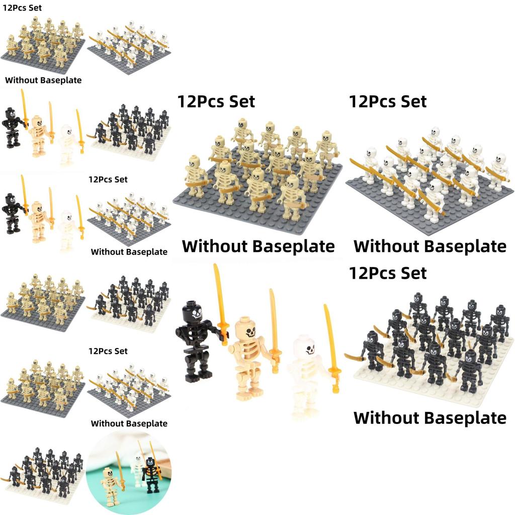Lojo Ninja Scheletro Soldato Blocchi da Costruzione Plastica ABS Particelle Mini Figure da Costruzione