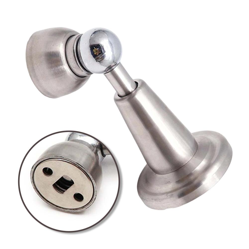 Stainless Steel Door Stop Magnetic with Hydraulic Spring Loaded Catch for Soft Door Closing and Wall Protection