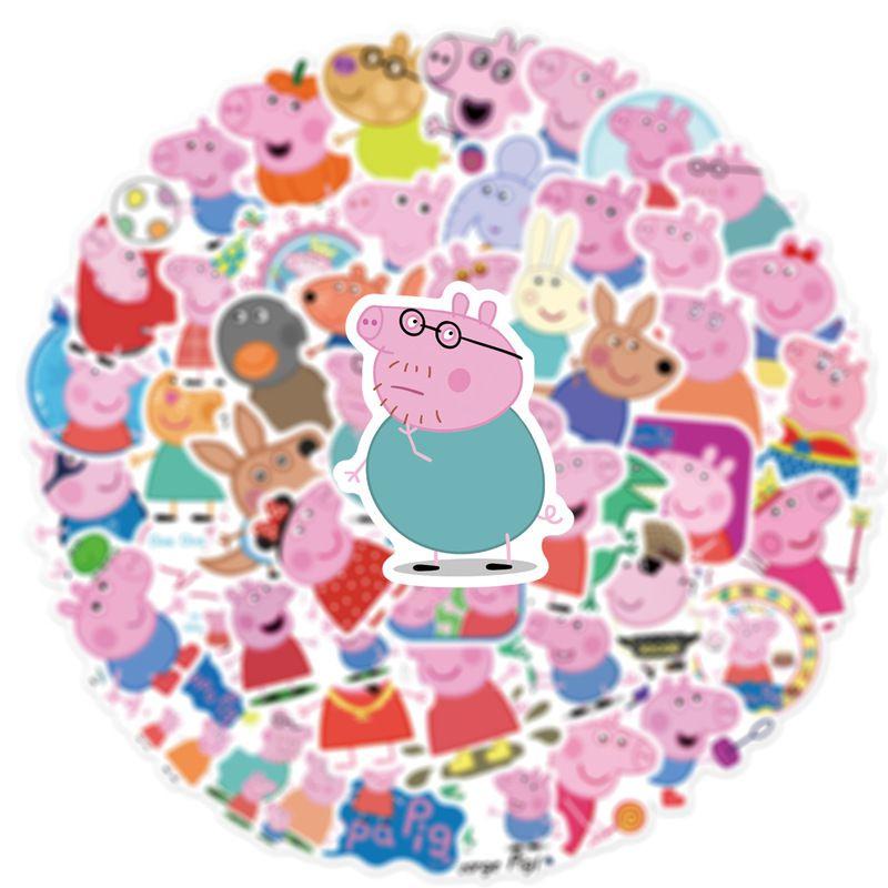 Stickers Pig 50pcs Kids Laptop Waterproof Skateboard Waterbottle Repeat