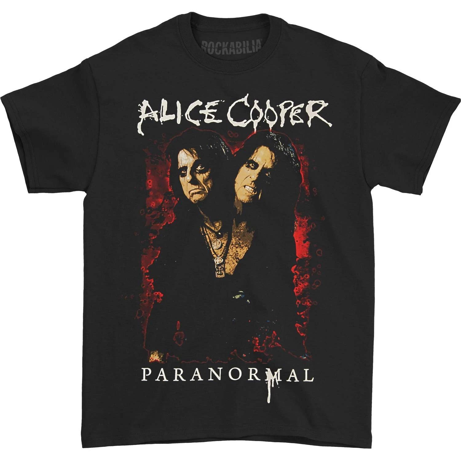 Men s Alice Cooper Paranormal Splatter T-shirt Medium Black XXL