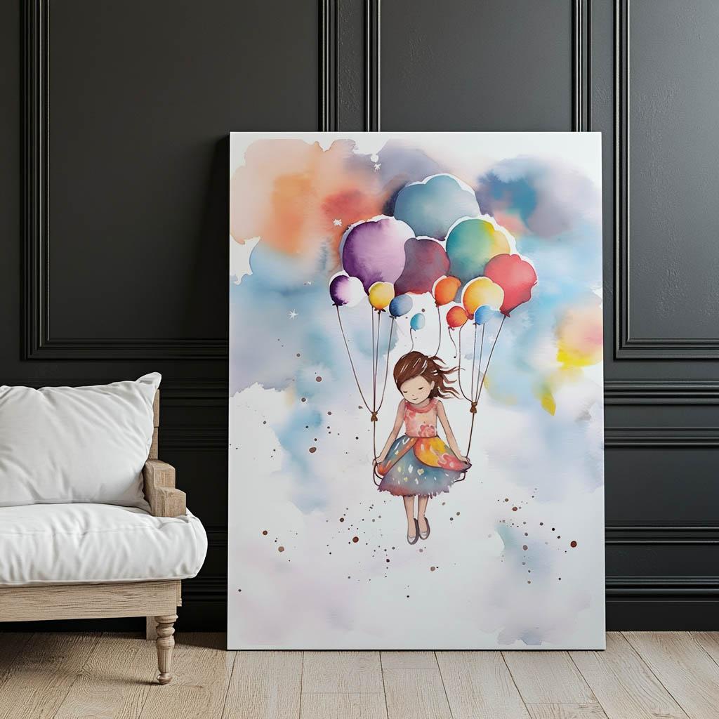 Balonowa Lekkość Balonowa Lekkość, 30X40 Cm, Bez Ramy, Płótno Premium Na Blejtramie