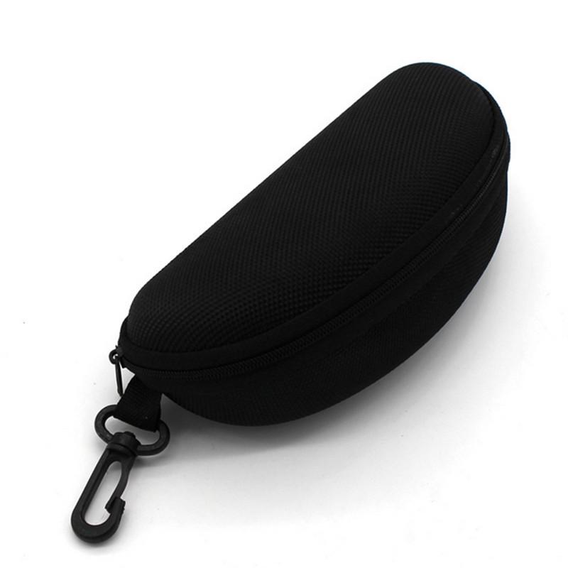 

Durable Oxford Cloth Zipper Sunglasses Case with Hook Black