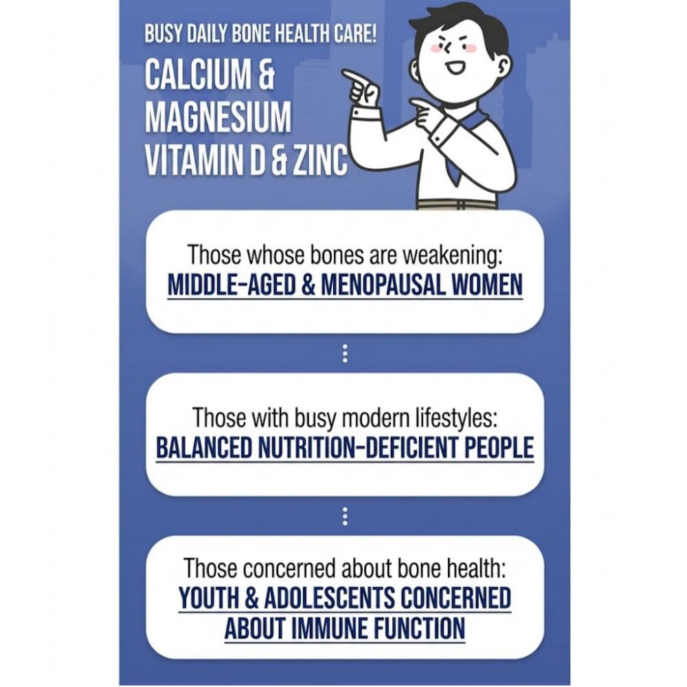 [Chong Kun Dang] Calcium & Magnesium with Vitamin D, Zinc 180ea