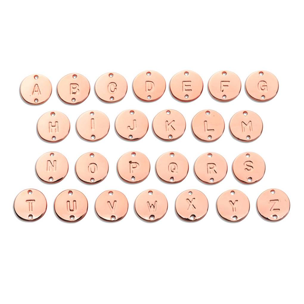 A-Z Chain Alphabet Wristband Bracelet Round Letters Pendant Lady Retro Bangles Girl Women Jewelry