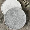 Handmade Creative Round Coaster Silicone Mold DIY Coffee Coaster Craft Tray Making Plaster Epoxy Resin Glass Cup Mat Cast Mould