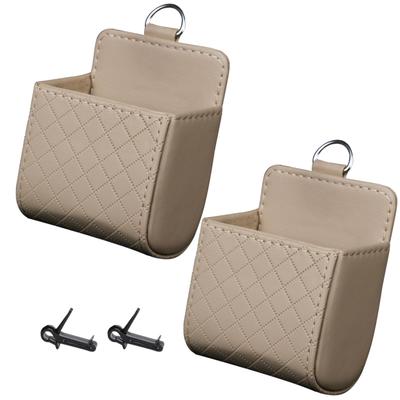 Avidora Car Accessory Storage Beige Pockets, 2-Pack,