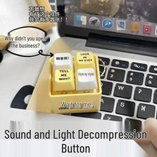 New Year s 4-Key Luminous Sound Keychain Toy