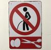 Vintage Metal Tin Sign Toilet Humor Wall Art Home Bar Decor