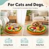 Hamburger Shape Plush Pet Bed for Small Dogs Cats with Lettuce Trim Food Toy Set Round Cushion