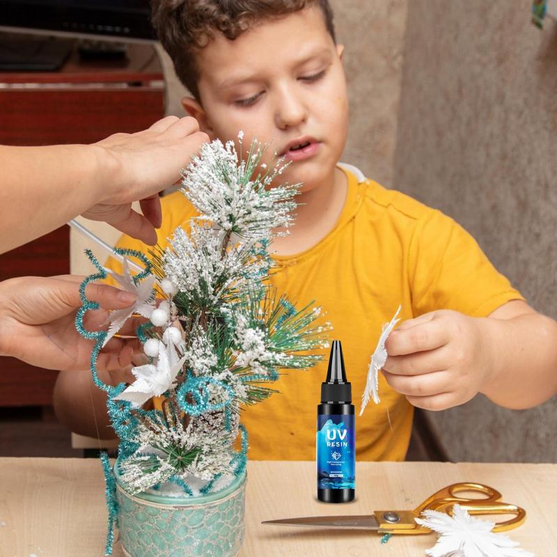 30g 60g Thin UV Resin Glue Highly Transparent Quick-Drying Low-Odor Hard Epoxy Resin Glue For Jewelry Making DIY Craft Tool