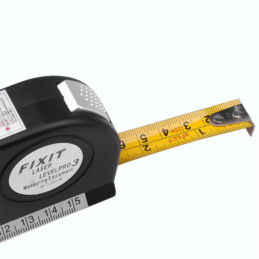 Laser Level Line Tool Multipurpose Laser Level Kit Standard Cross Line Lase 8 Feet Measure Tape Ruler With Metal Tripod Stand