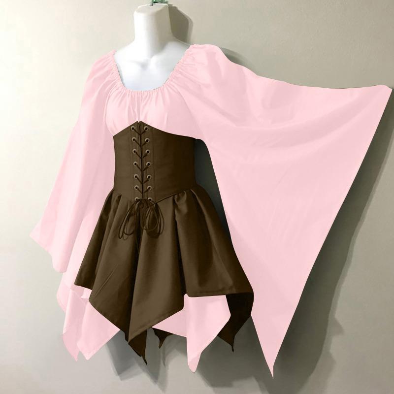 New long-sleeved women's Renaissance medieval dress