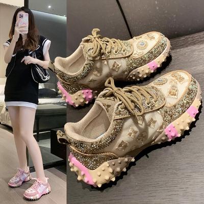 Dámské ležérní tenisky Luxusní designéři Kamínky Silná podrážka Boty Dámské tenisky na běhání chůzi zapatillas de deporte