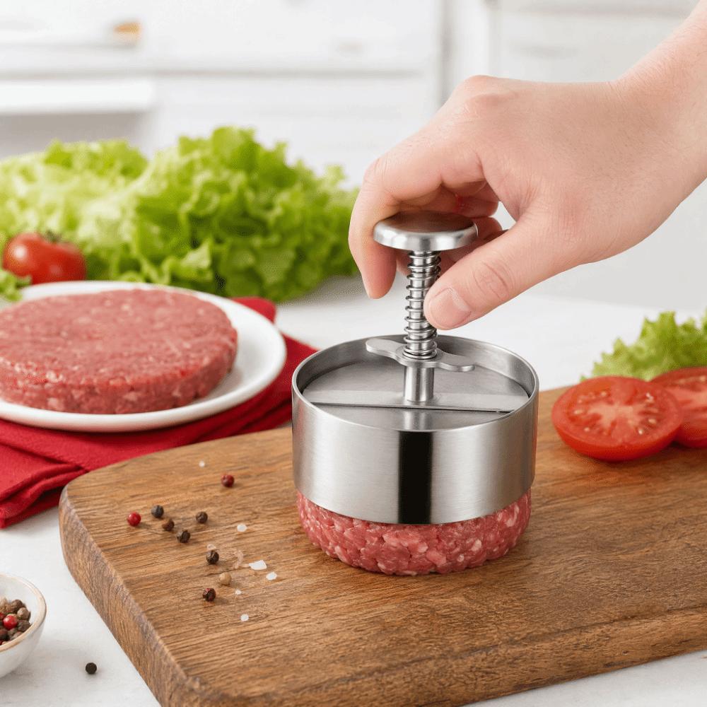 Non Stick Hamburger Patty Maker Stainless Steel Meat Patty Press Patty Making Mold  Kitchen Use
