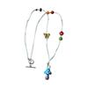 Stylish Resin Mushroom Pendant Necklace Adjustable Braided Rope Chain Elegant Clavicle Chain For Women Gift