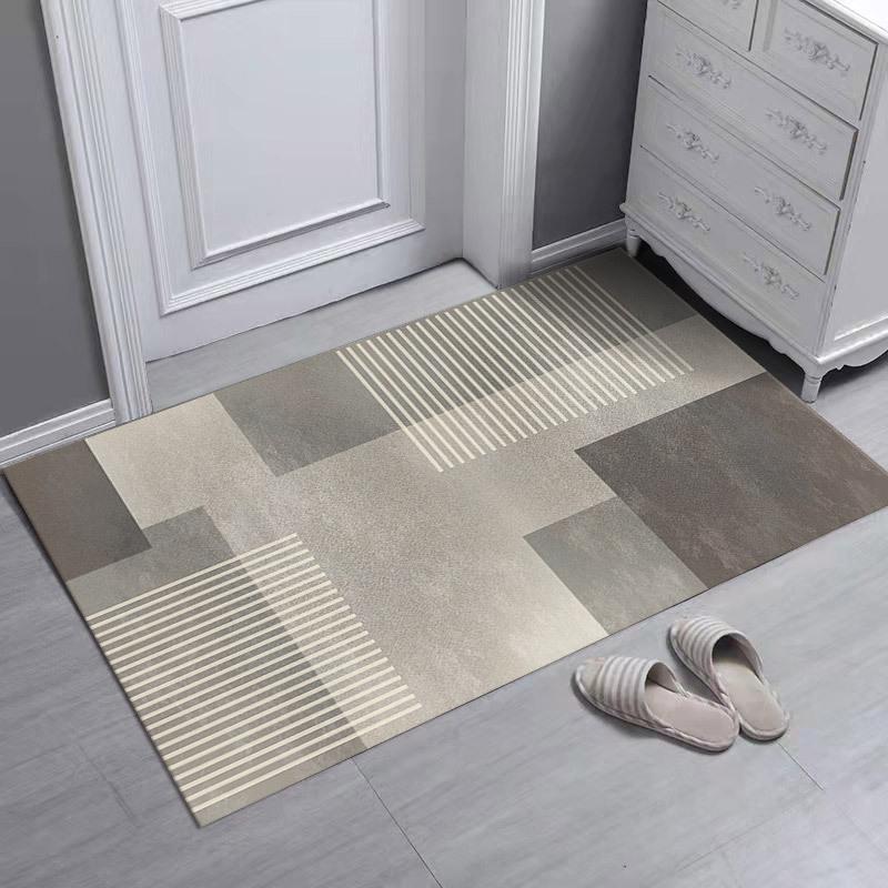 Geometric Style Entrance Carpet Dirt Resistant Household Floor Mat Living Room Bedroom Carpet Floor Mat