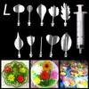 14 Stil 3D Gelatine Kuchenform Gelee Kunst Pudding Blumen Edelstahl Düse Spritze Nadel Set Kuchen Dekorationswerkzeuge