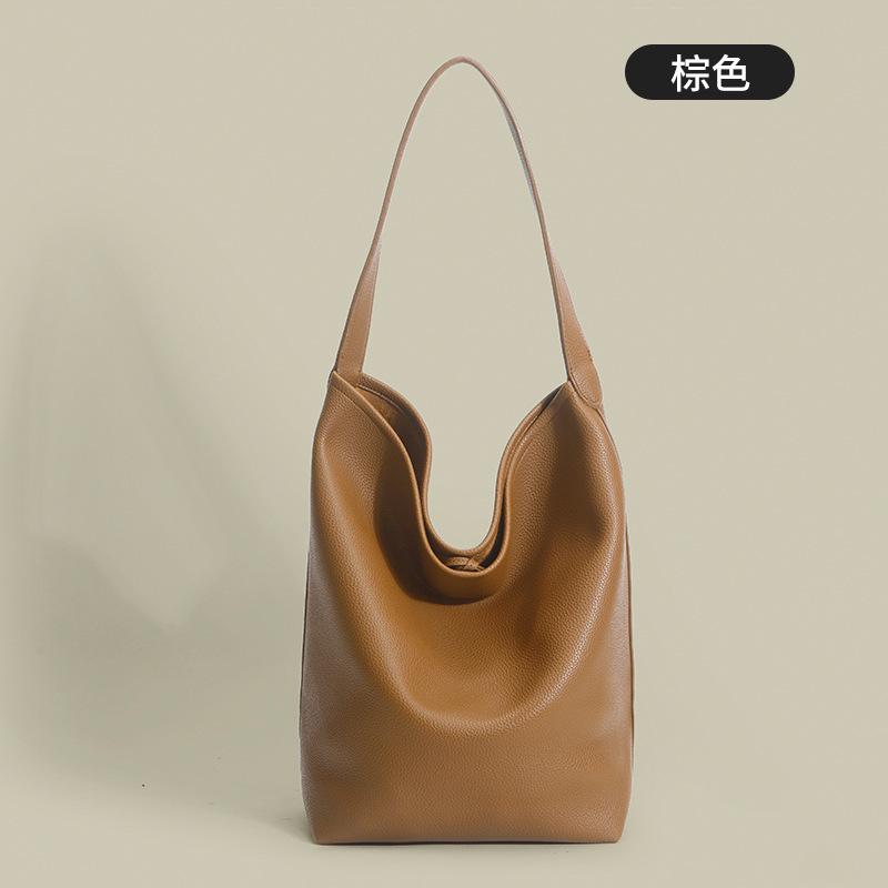 Winter Retro PU Leather Single-shoulder Mother-child Bag, Large-capacity Retro Tote Bag for Women, Bucket Bag for Women