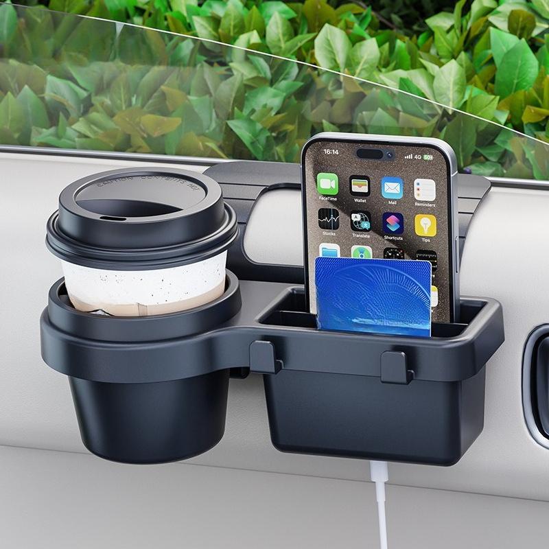 1PC Multi-Functional Car Door Side Organizer with Cup Holder Phone Slot And Card Pocket - Hanging Storage Box Car Accessory