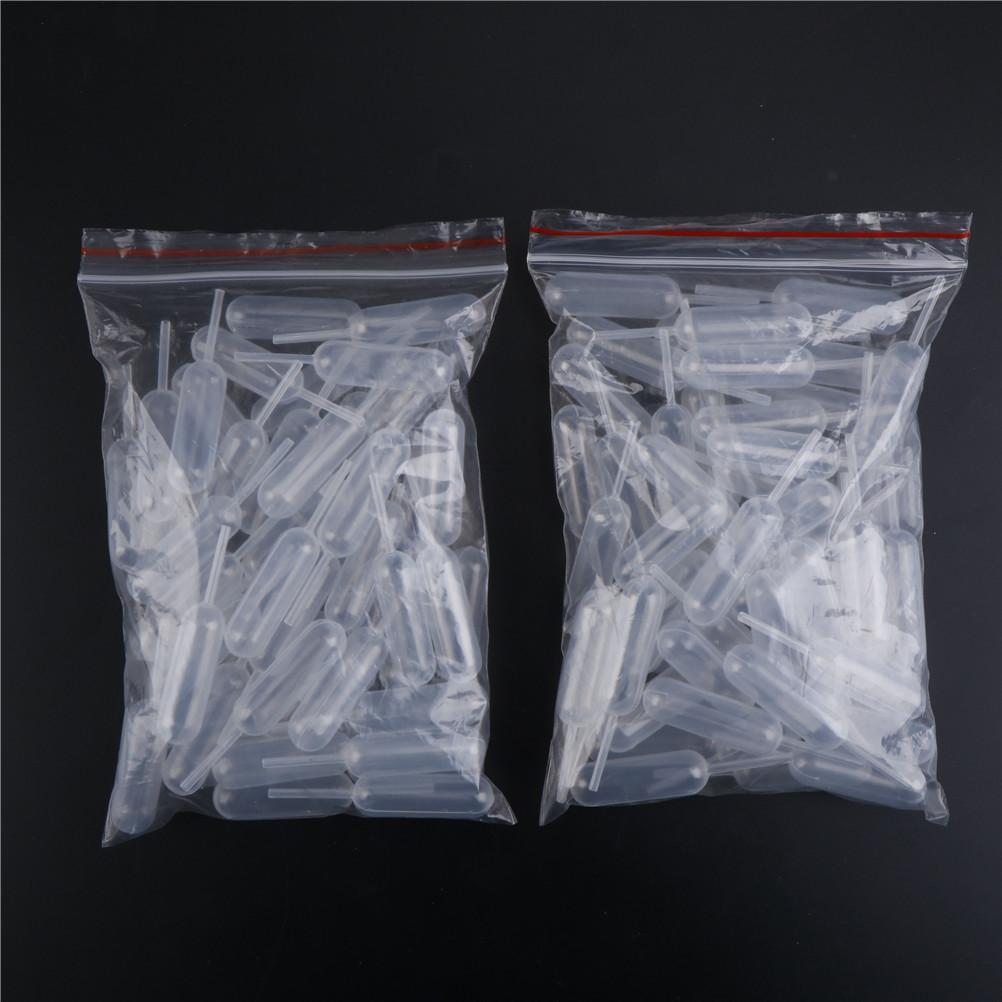 100pcs Plastic Squeeze 4ml Transfer Dropper Disposable Pipettes For Cupcake