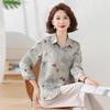 Stylish Summer Blouse for Moms: Fashionable Seven-Sleeve Top for Middle-Aged and Elderly Women