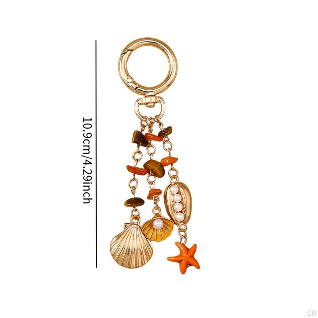 Beach Keychain Bag Pendant Creative Ornament Funny Unique Women Girls Car Keyring Key Chain for