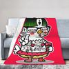 Buldak Ramen Chicken Flannel Blanket Autumn  Super Warm Throw Blanket for Kids Living Room Pattern Bedspread Sofa Bed Cover