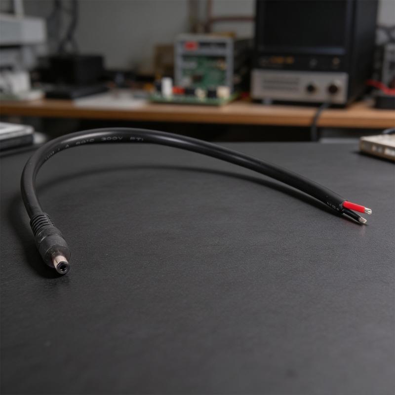5.5mm x 2.1mm Male Connectors Cable Line Open End Power Cord With Tinned Ends For Electronics And DIY Projects