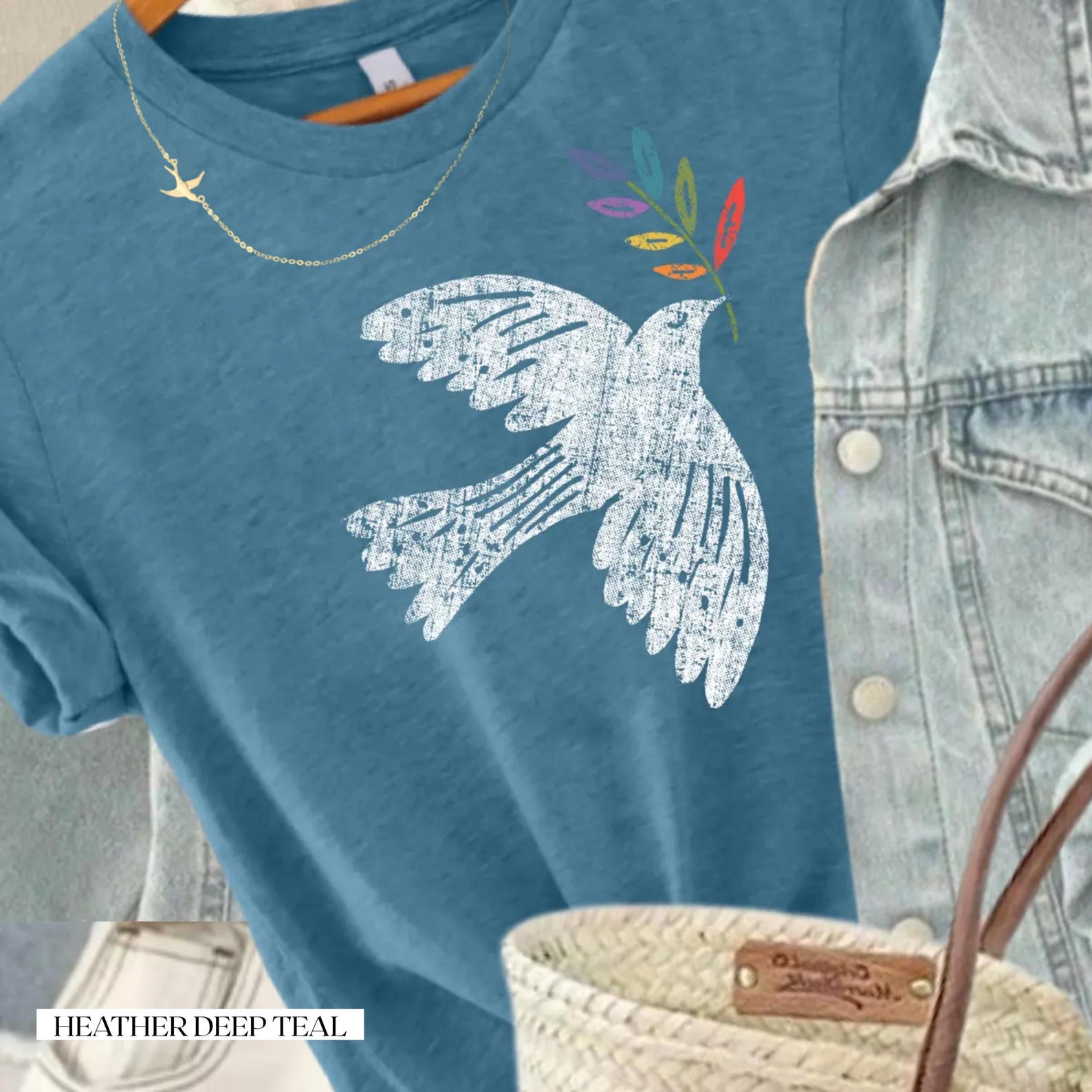 Peace Dove T-Shirt: Women s Boho Graphic Tee, cotton S-4X, freedom, love M