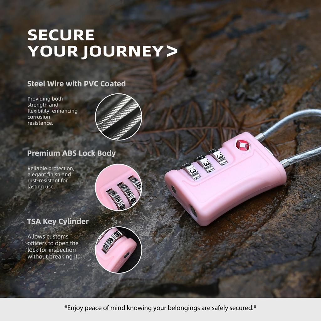TSA-Approved Travel and Gym Suitcase Padlock with Password