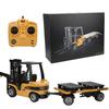 1:10 8-kanals RC ingeniørbil fjernstyrt gaffeltruck metall barn leketøy modellbil barn gave