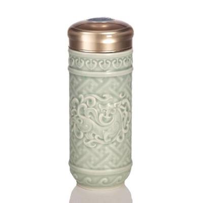 Dry Glaze Ceramic Prosperous Dragon Cup