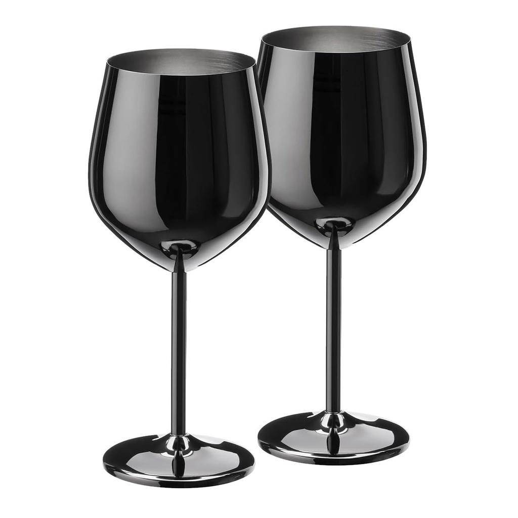 Stainless Steel Wine Glass 17 oz, Unbreakable Wine Glasses Unique and Cool Portable Metal Wine Glass for Outdoor Events, Picnics