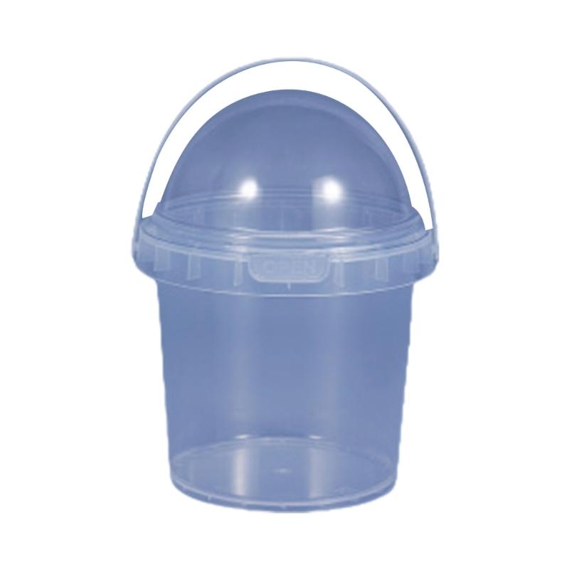 Durable Clear Plastic Food Storage Box Freezer Safe Container Milk Teas Bucket For Restaurants Catering Home Use