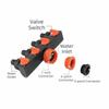 4-Way Independent Garden Hose Splitter With Valve Water Switch Hose Connector Splitter 4-Way Faucet Diverter