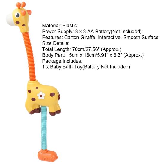Baby Bath Toy Interesting Anti-deform Lovely Carton Giraffe Infant Shower Toy for Kids