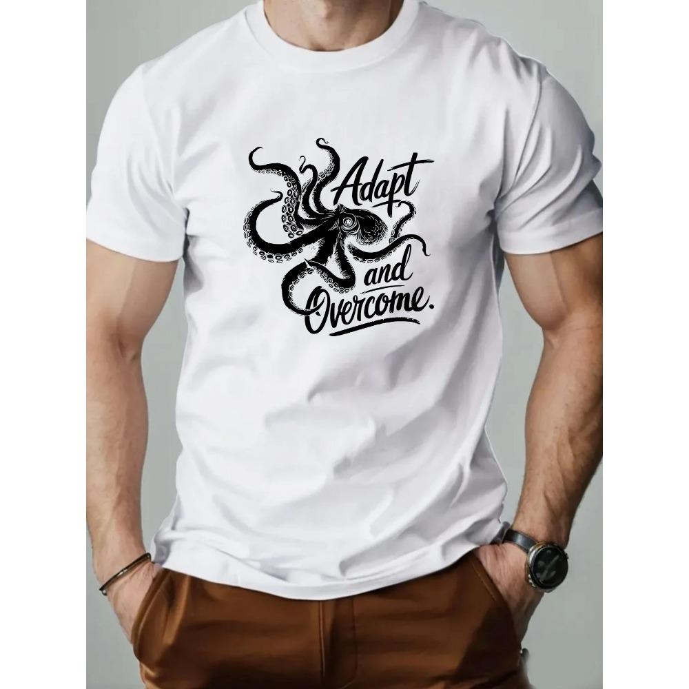 Male T-Shirt Cotton Graphic Tees for Men 2025 Trendy Fashion Print Summer Casual Soft Breathable Crewneck Daily Top