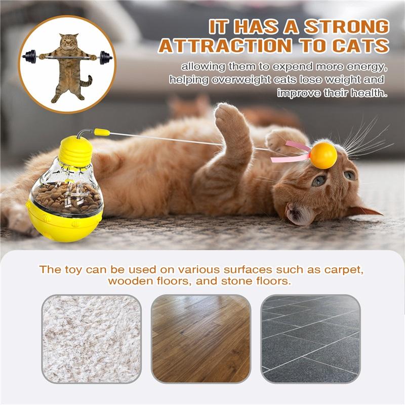 Boredom Buster Cat Toy - Interactive Feeder Toy with Tipping & Spinning Action