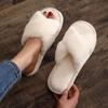 Mao Mao Slippers Home Indoor Slippers Floor Silent Fashion Leaky Toe Cotton Slippers Fluffy Slippers