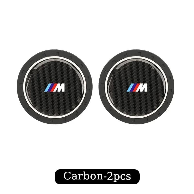 

-2PCS Car Interior Coaster Water Cup Mat Waterproof Pad For BMW M Performance 1 2 3 4 5 7 Series X2 X3 X4 X5 X6 X7 M2 M3 M4 M5 M Carbon