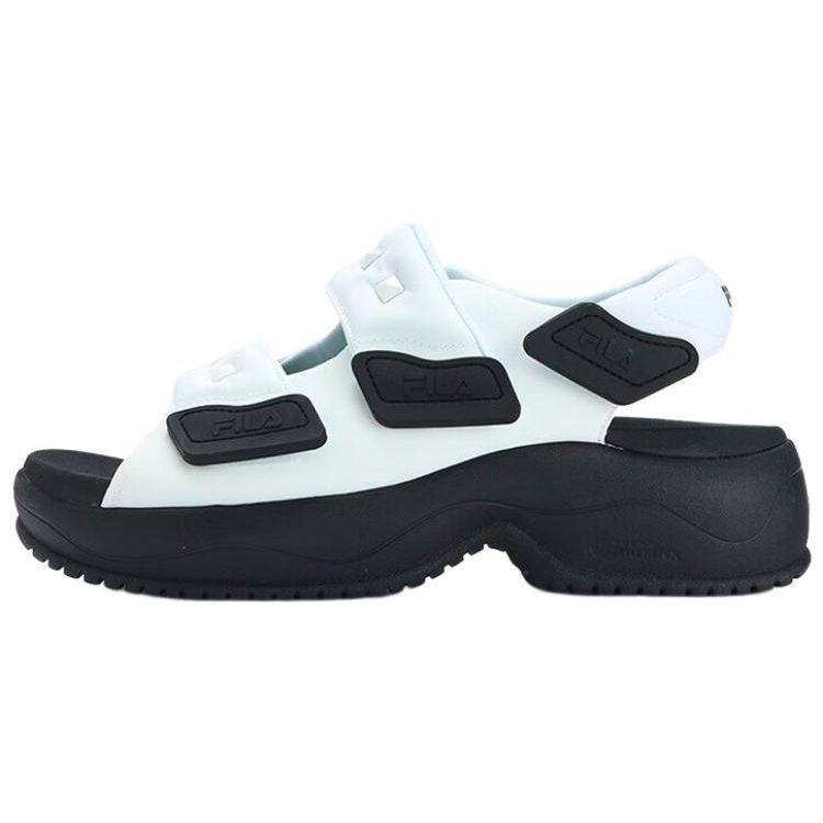 Fila Puff Non-Slip Wear-Resistant Sports Sandals Women Sandals Black White F12W321401FWA