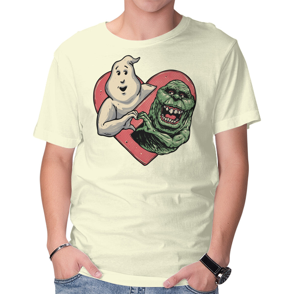 Unisex Crew Neck T-Shirt Ghoulish Love Graphic Short Sleeve Casual Tee M