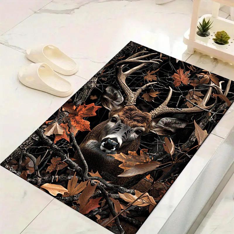 Vintage Deer Carpet Rug for Living Room Bedroom Home Sofa Decoration,Kids Play Non-slip Floor Mat