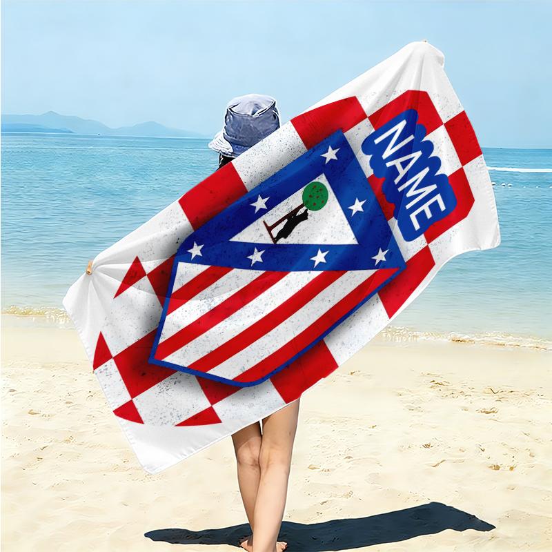 Personalized Getafe FC Crest Beach Towel Microfiber Beach Towel Thin Absorbent for Beach Swimming Yoga Bath Sports. 0910136