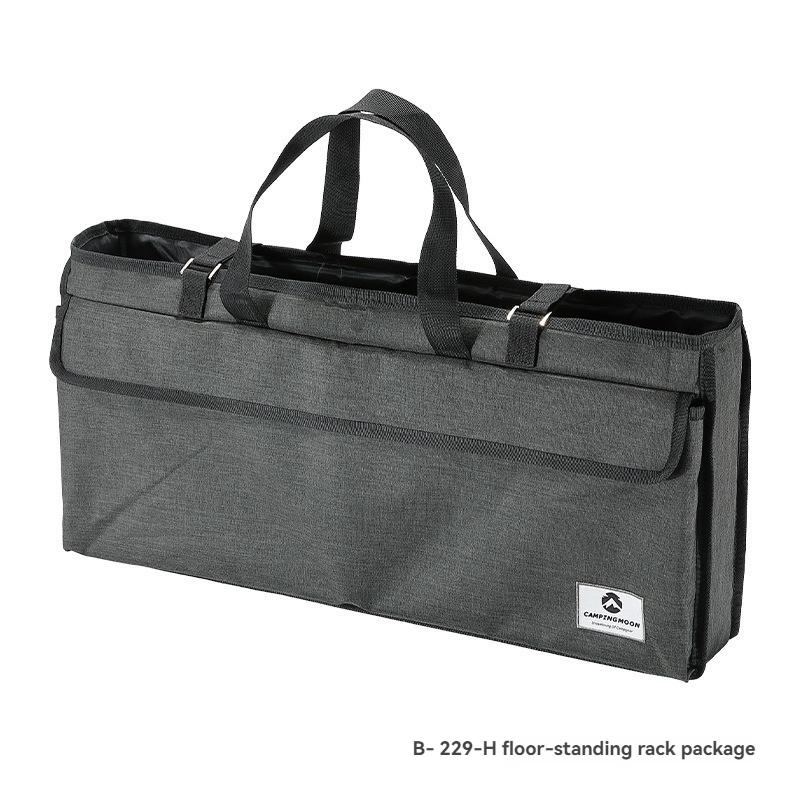CAMPINGMOON T-229 Outdoor Picnic Iron Combination Storage Rack, Portable Outdoor Camping Folding Table