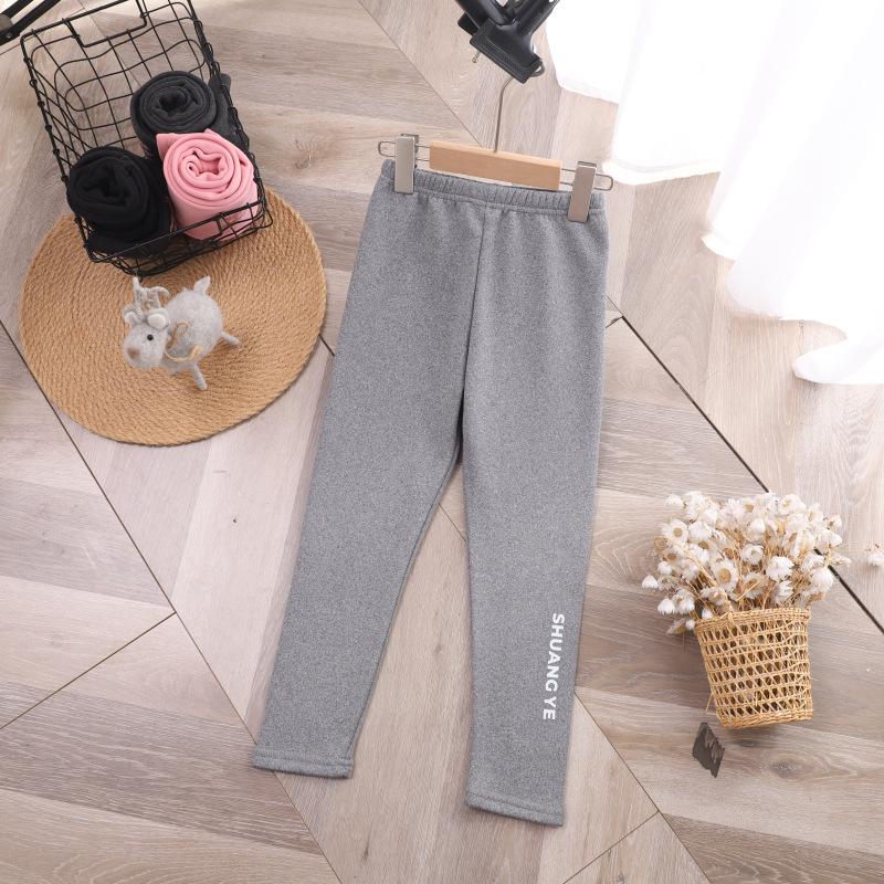 

Girls Fleece-Lined Leggings: Extra Thick, Casual Autumn/Winter 2023 Pants 100 cm