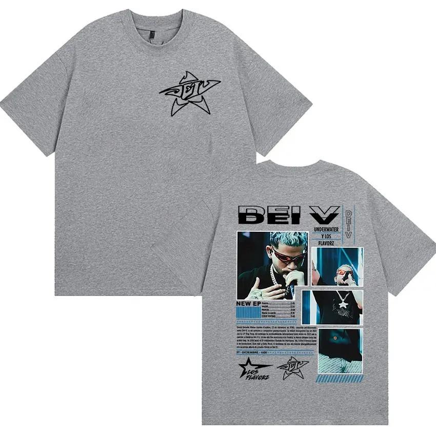Rapper Dei V Underwater Album Merch 2026 Tee Shirt Men's Clothing High Quality Fashion T-shirt Hip Hop Oversized Cotton T Shirts